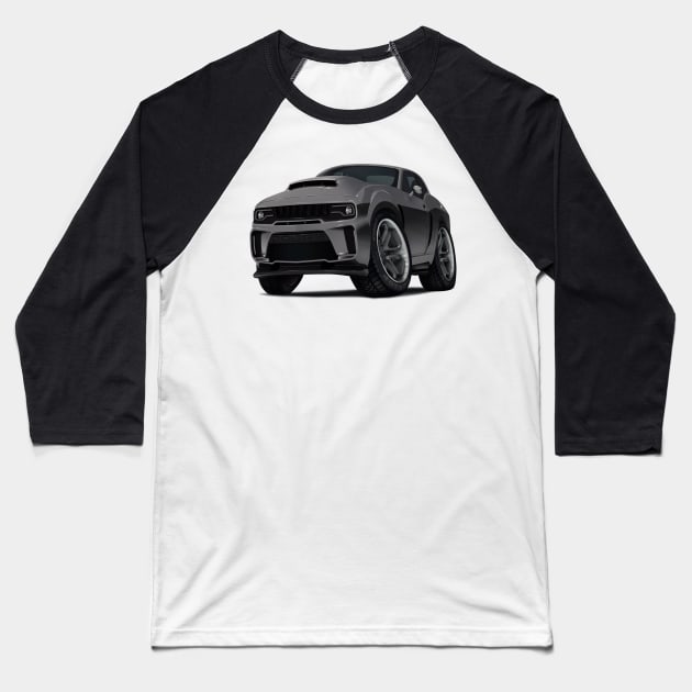 Dodge Challenger "Mad Max" Baseball T-Shirt by BoombasticArt